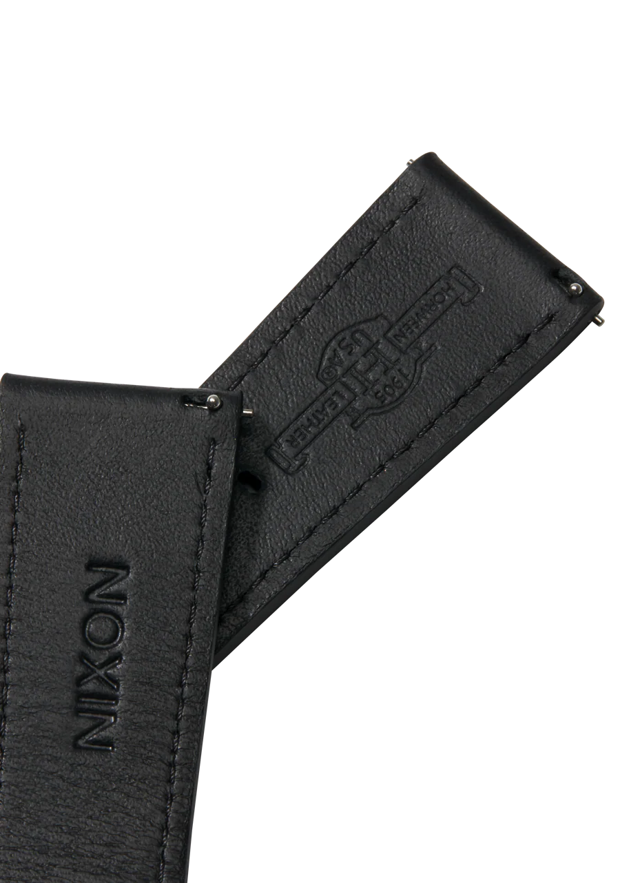 20mm Horween Leather Band - Black - Image 3
