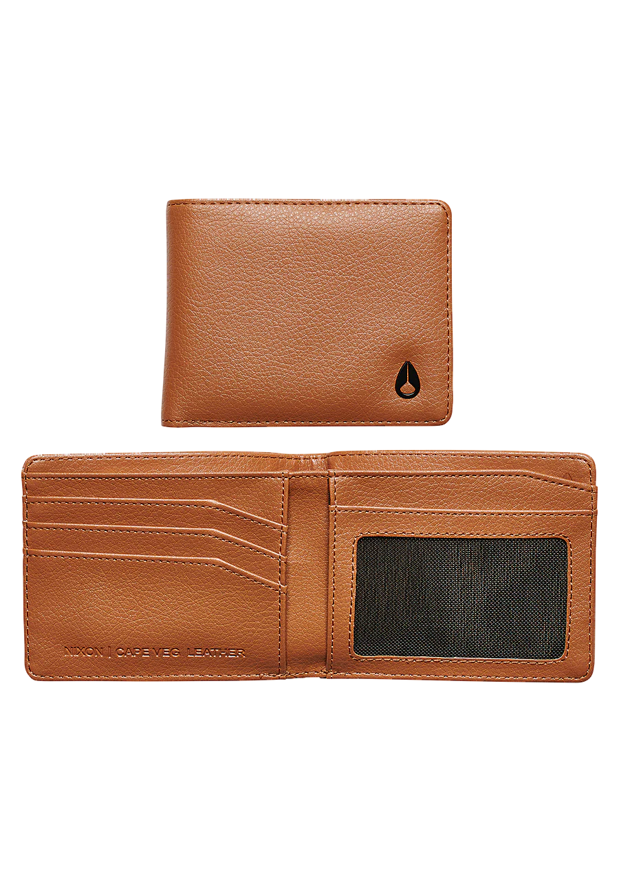 Cape Vegan Leather Wallet - Saddle