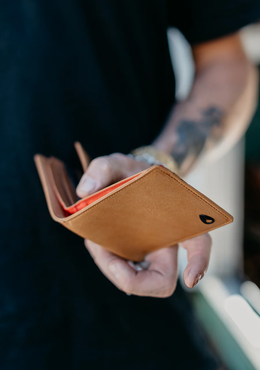 Cape Vegan Leather Wallet - Saddle - Image 2