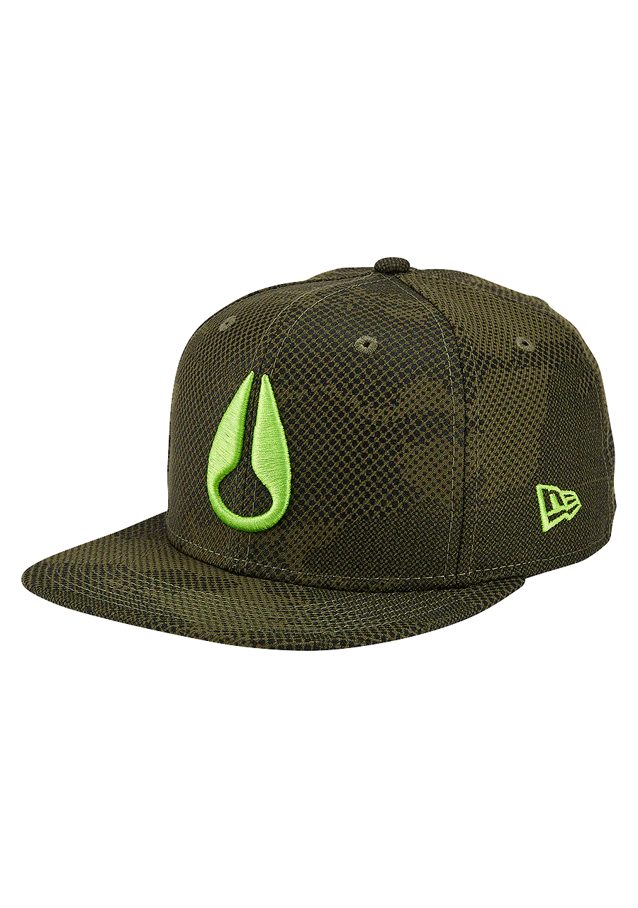 Club Level Strapback Hat - Olive Dot Camo