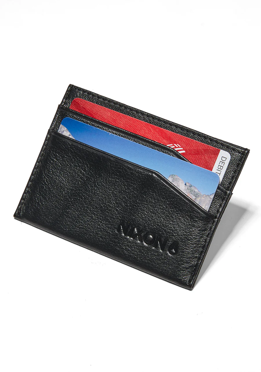 Flaco Leather Card Wallet - Black - Image 2