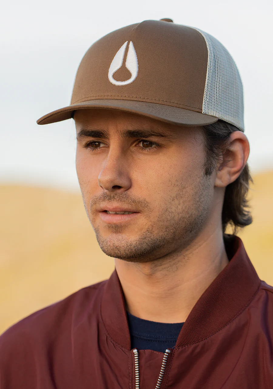 Iconed Trucker Hat - Brown / Off White - Image 8