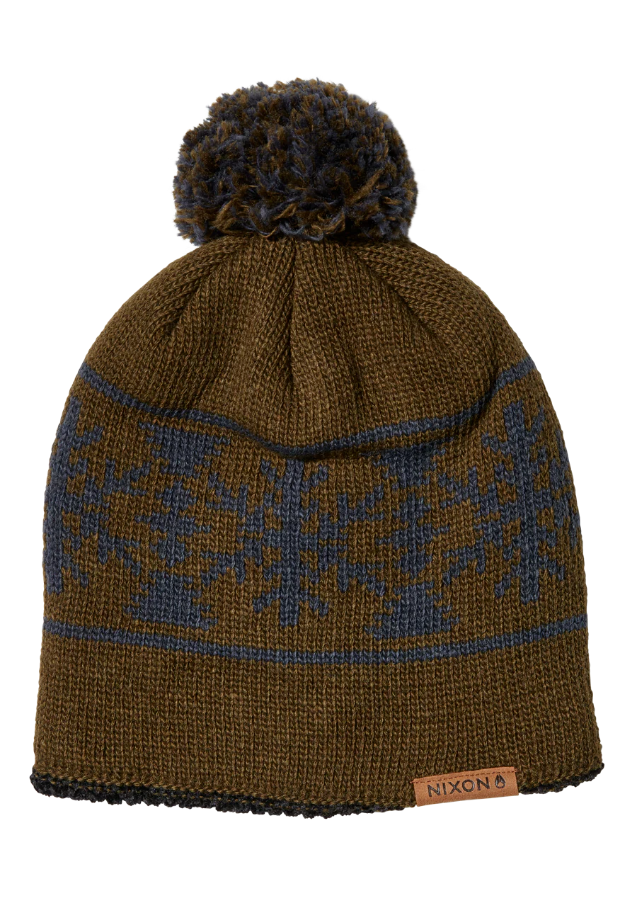 Meister Wool Pom Beanie - Olive / Multi