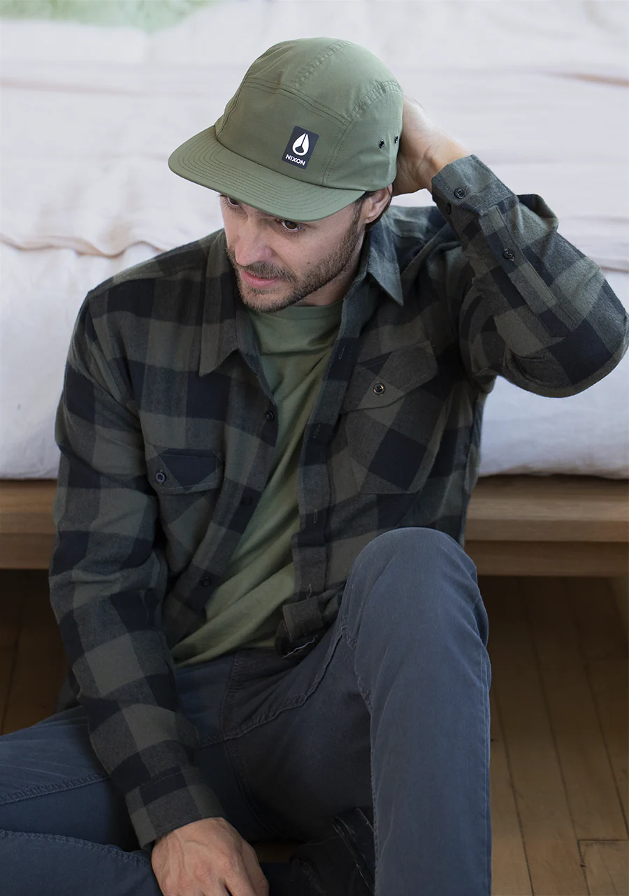 Mikey 5 Panel Hat - Olive - Image 3