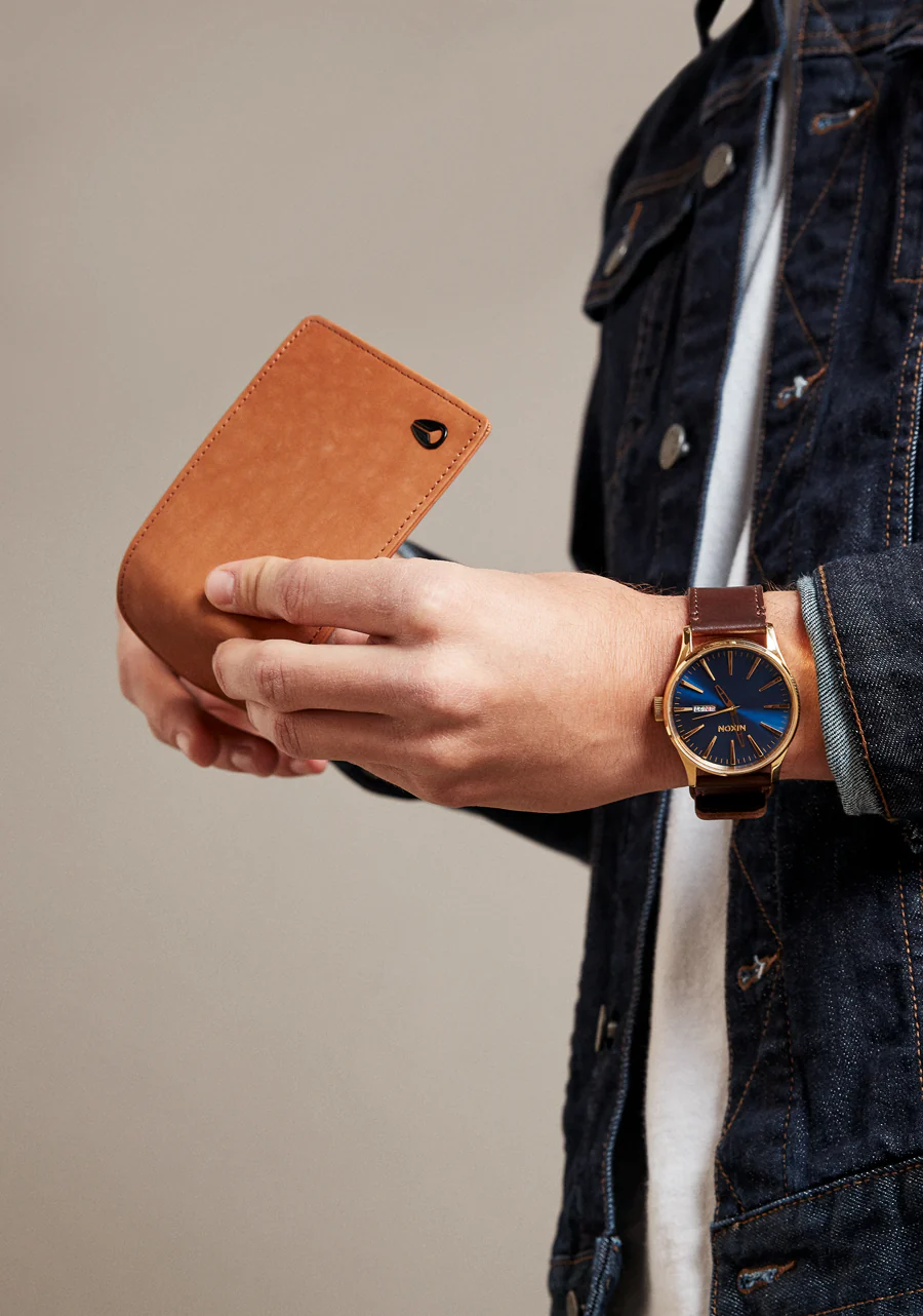 Pass Leather Coin Wallet - Saddle - Image 3