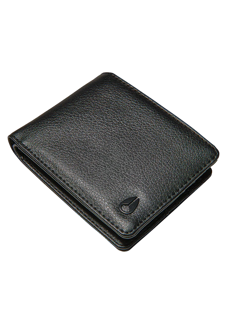 Pass Vegan Leather Wallet - Black
