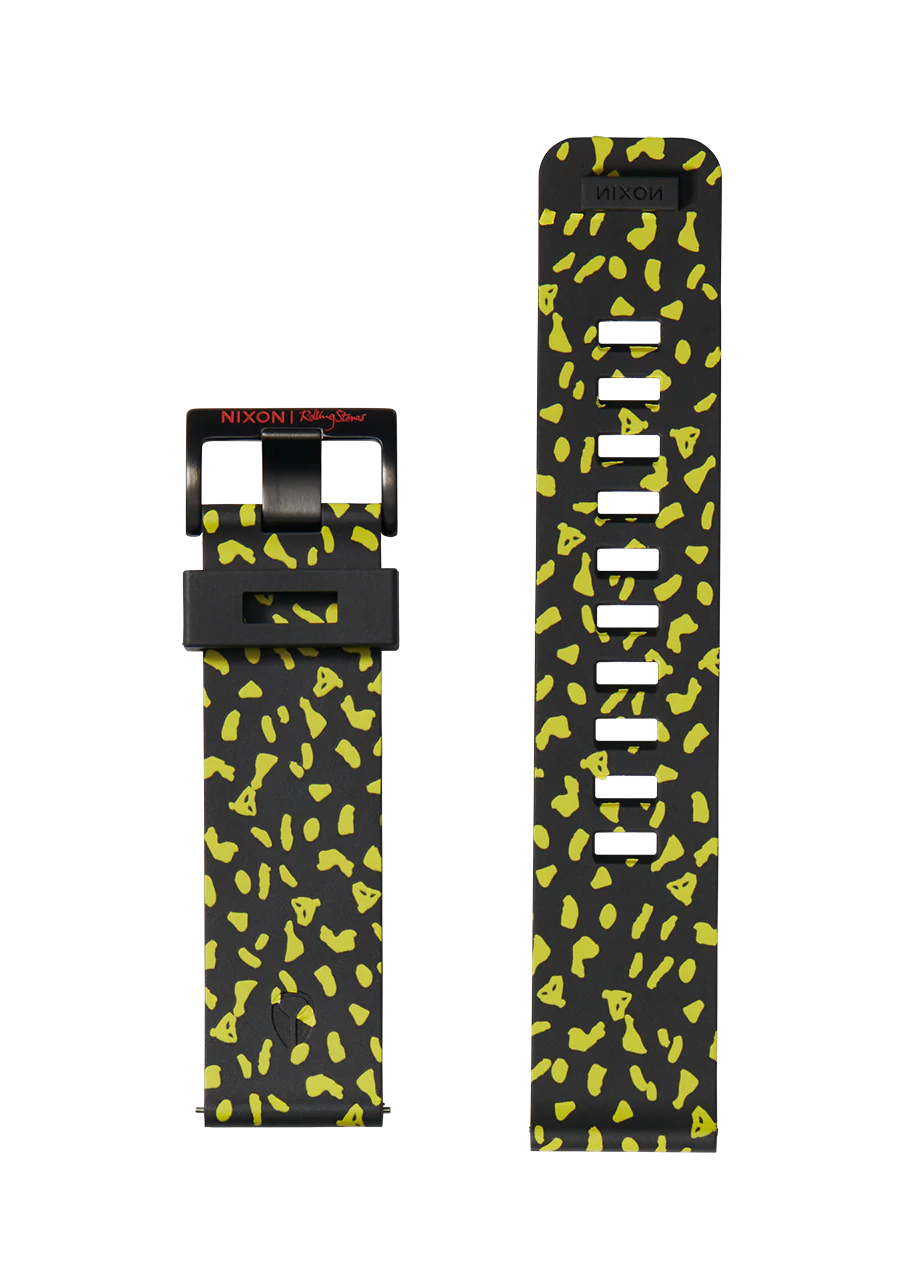 Rolling Stones 23mm FKM Rubber Band - Black / Yellow