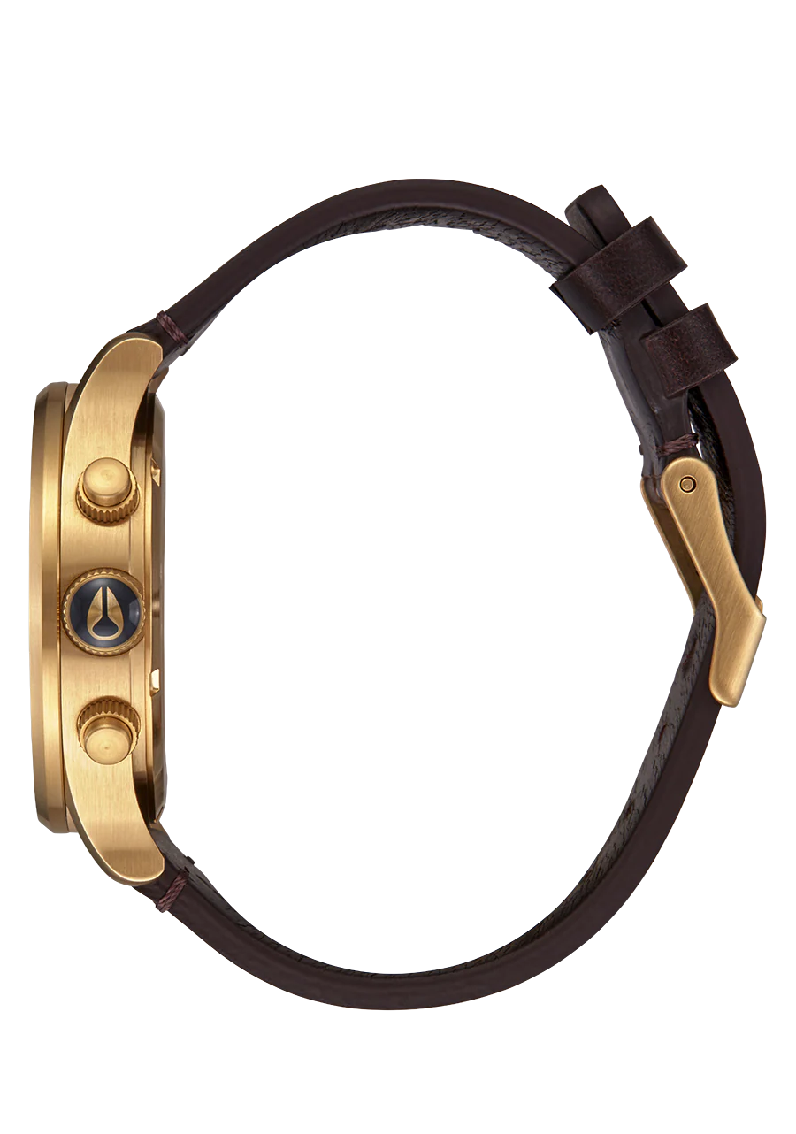 Sentry Chrono Leather - Gold / Indigo / Brown - Image 2